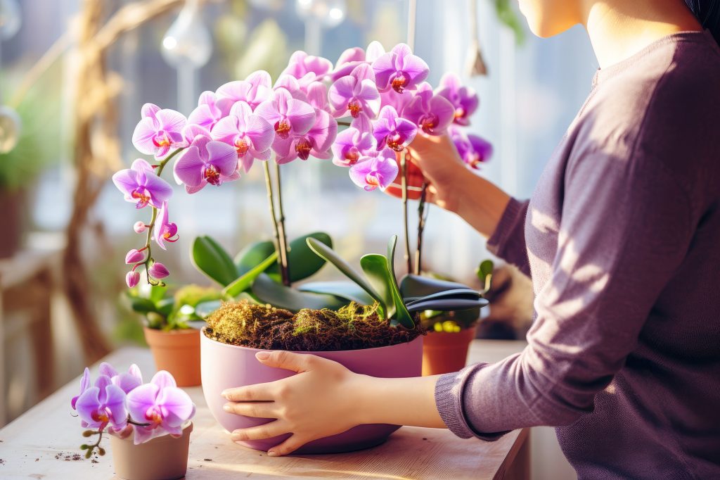 arroser une orchidée