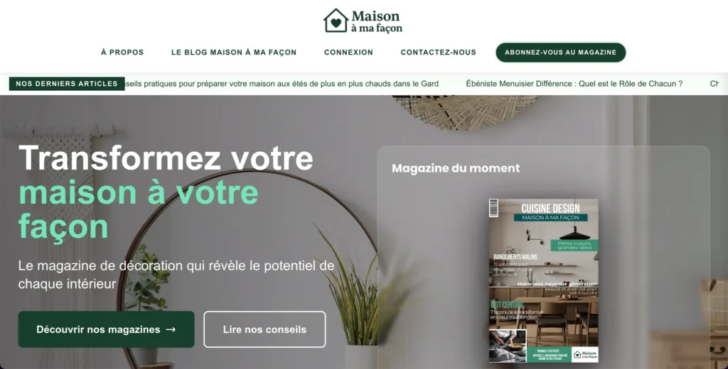 Abonnement magazine maison-a-ma-facon.fr