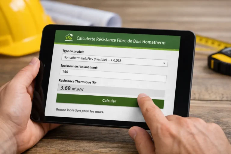 calculette Homatherm résistance fibre bois