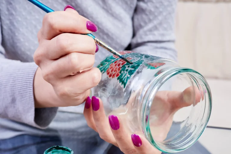 décorer des pots en verre 