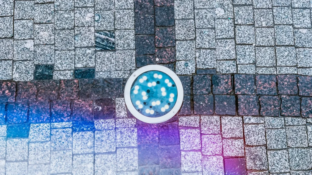 Spots encastrables au sol