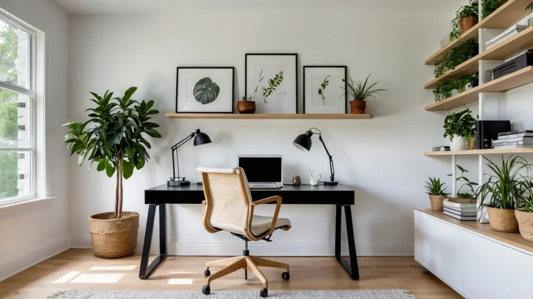 coin bureau dans un petit espace à la maison