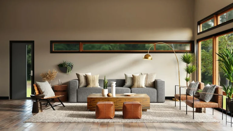 Maison de vacances : 8 idées simples pour la rendre plus confortable sans gros travaux Salon lumineux et confortable dans une maison de vacances